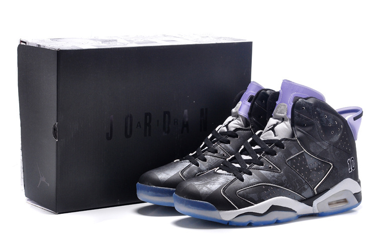New Arrival Jordan 6 Slam Dunk Black Purple Mens Shoes