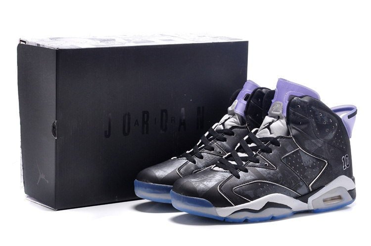 New Arrival Jordan 6 Slam Dunk Black Purple Mens Shoes - Click Image to Close