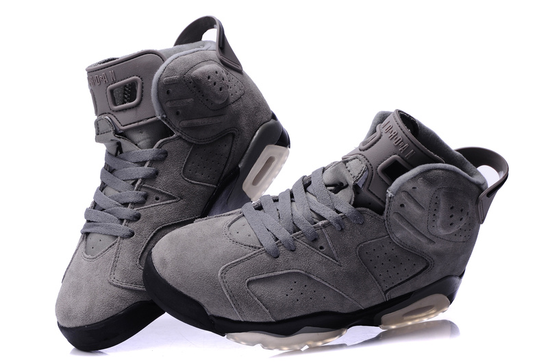 Air Jordan 6 Suede Grey Black Shoes