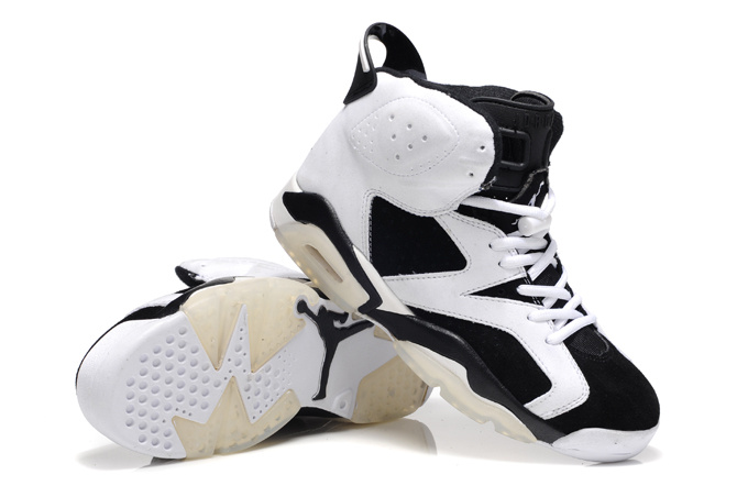 Air Jordan 6 Suede White Black Shoes - Click Image to Close