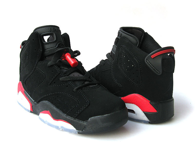 Air Jordan 6 White Dark Black Red White For Women - Click Image to Close