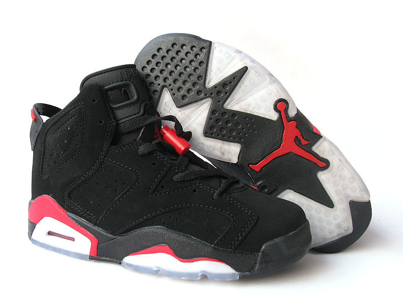 Air Jordan 6 White Dark Black Red White For Women - Click Image to Close