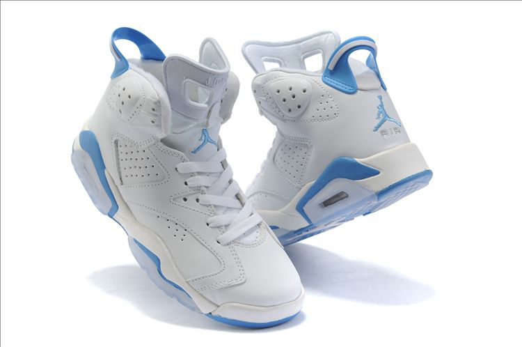 Air Jordan 6 White Light Blue For Women