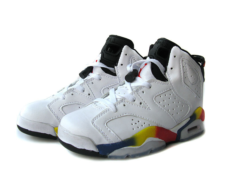 Air Jordan 6 White White Black Colorful For Women