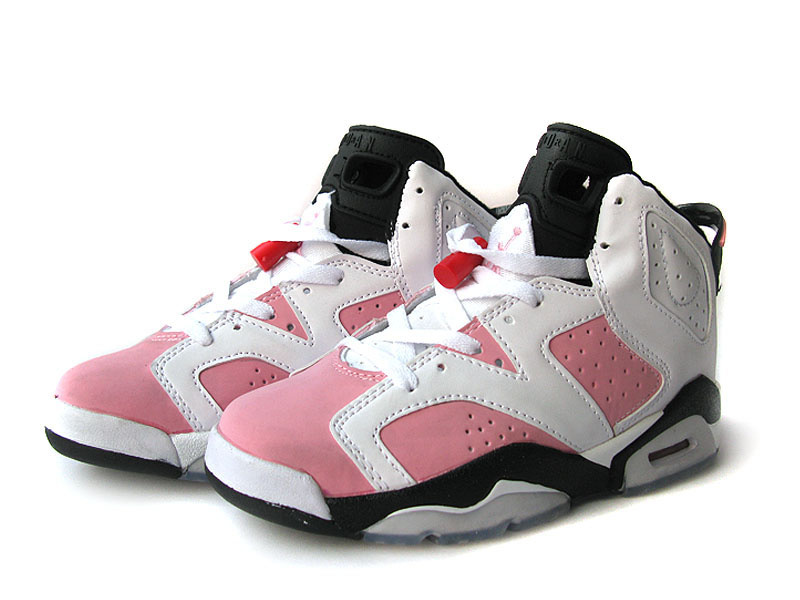 Air Jordan 6 White White Pink Black For 