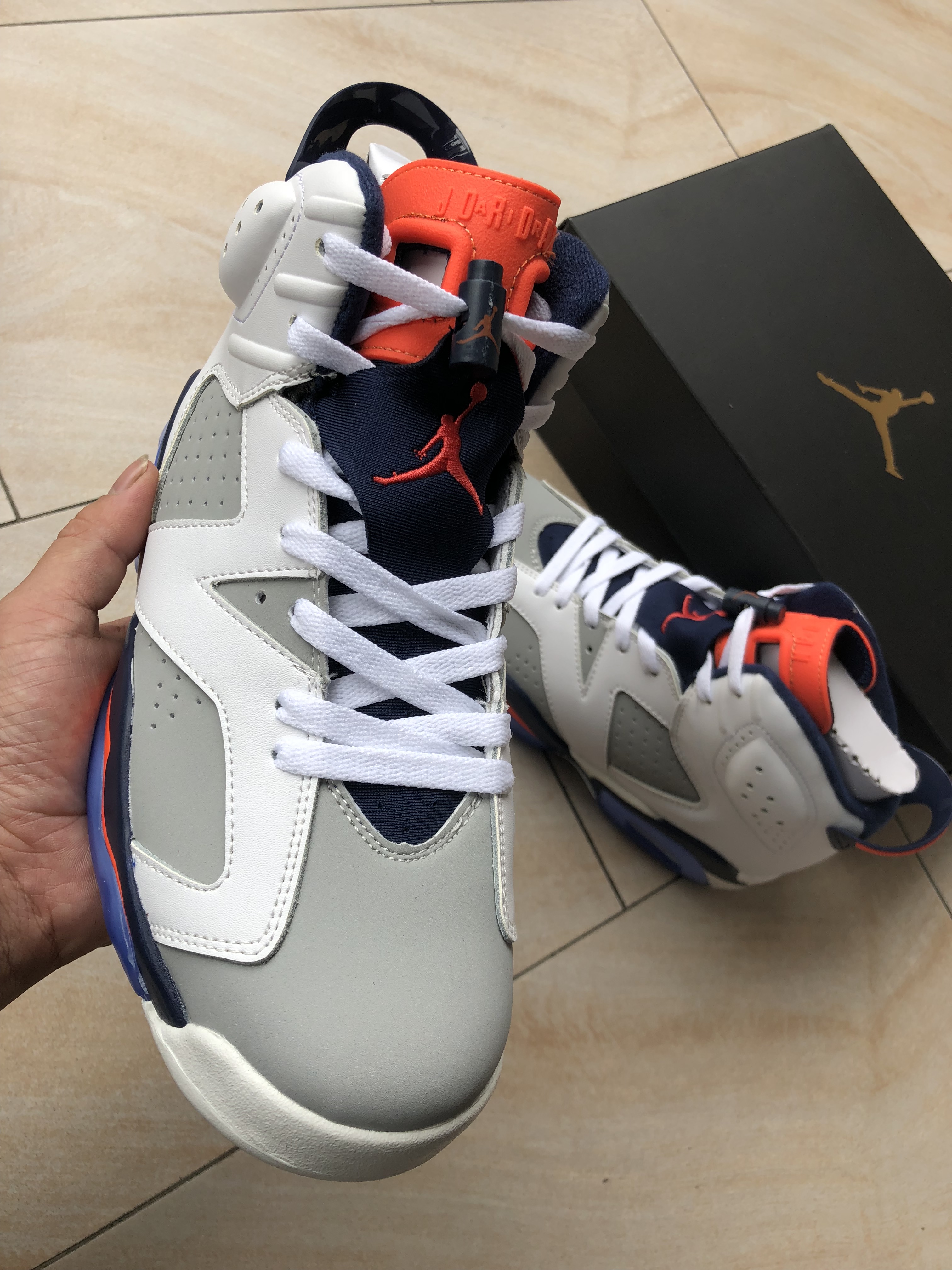 Air Jordan 6 Writting White Grey Shoes - Click Image to Close