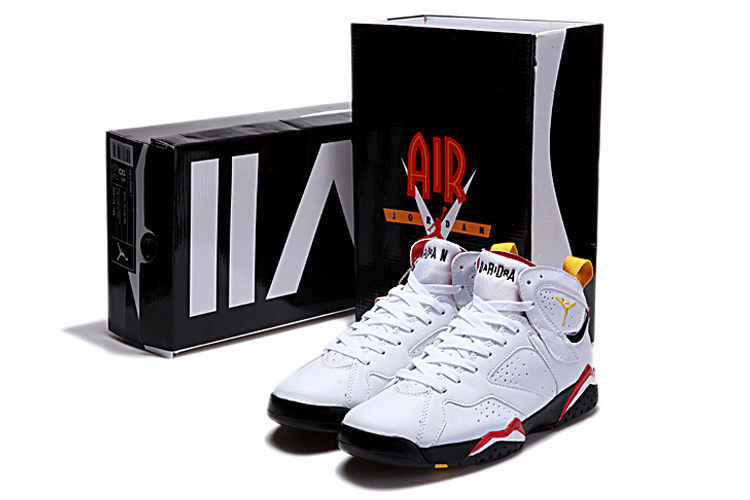 Air Jordan 7 Duplicate White Black Red Shoes