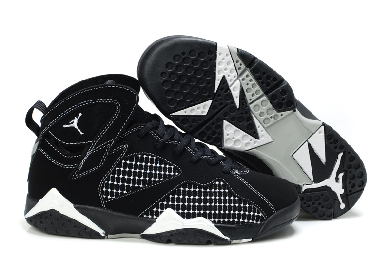 Air Jordan 7 Embroided Black White For Women