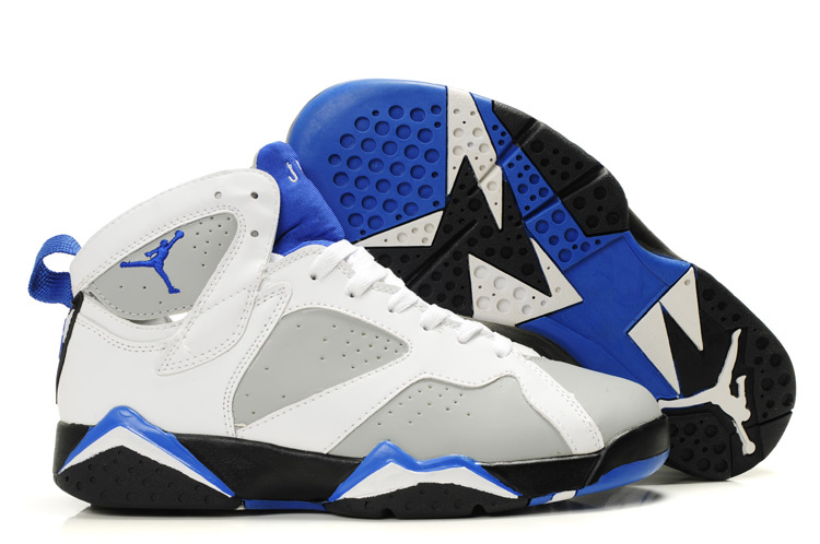 Air Jordan 7 White Black Blue For Women