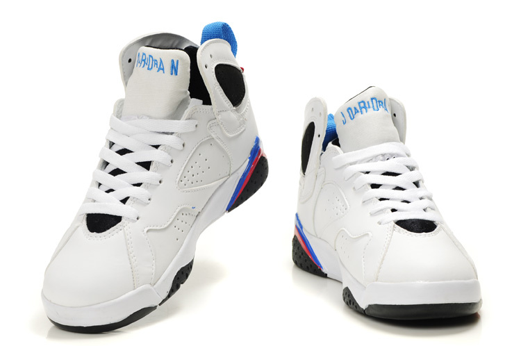 Air Jordan 7 White Black Red Blue For Women