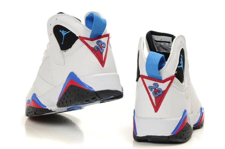 Air Jordan 7 White Black Red Blue For Women - Click Image to Close