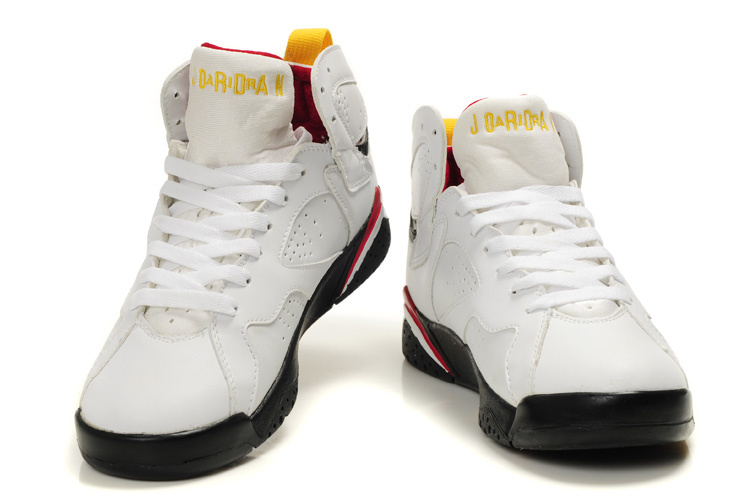 Air Jordan 7 White Black Red For Women - Click Image to Close