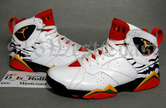 Classic Jordan 7 White Red Black - Click Image to Close