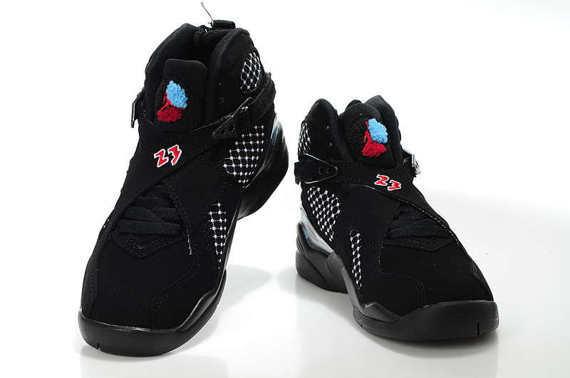 Comfortable Air Jordan 8 Black For Kids - Click Image to Close