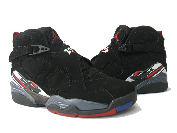 Air Jordan 8 Black Grey Red For Women