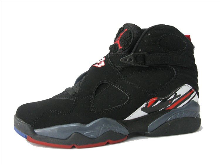 Air Jordan 8 Black Grey Red For Women