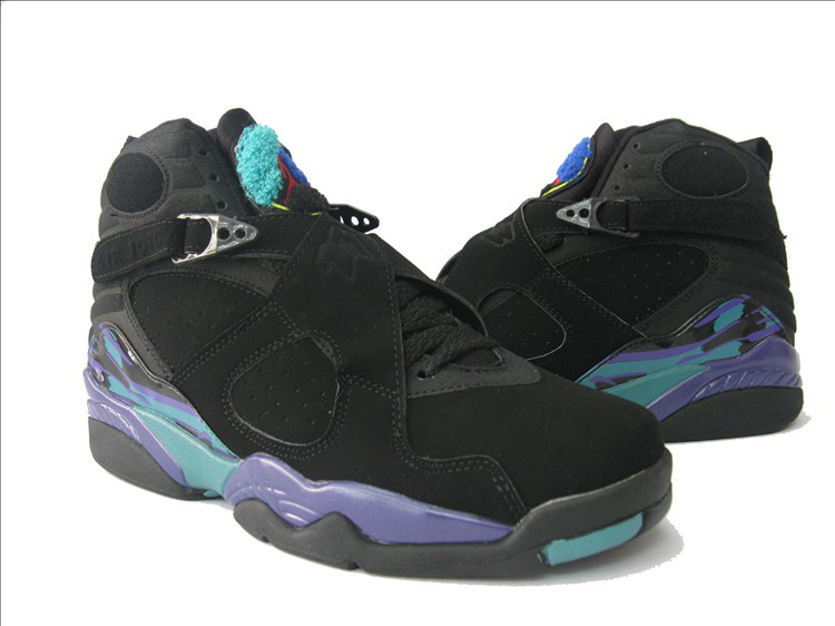 Air Jordan 8 Black Purple For Women