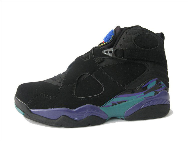 Air Jordan 8 Black Purple For Women