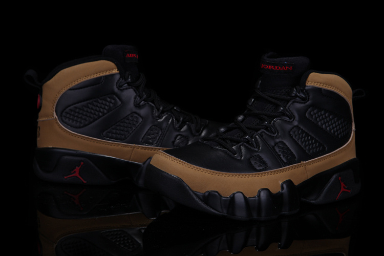 Air Jordan 9 Black Brown For Kids - Click Image to Close