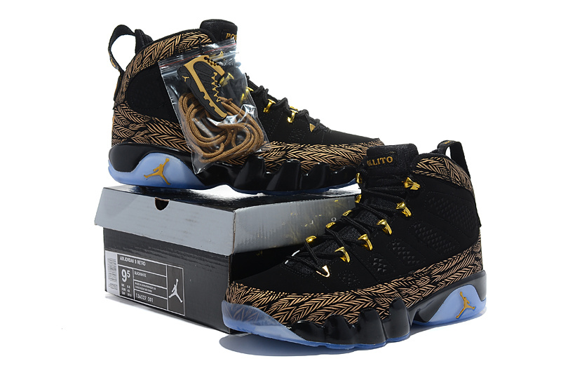 Air Jordan 9 Hardcover Black Brown Shoes - Click Image to Close