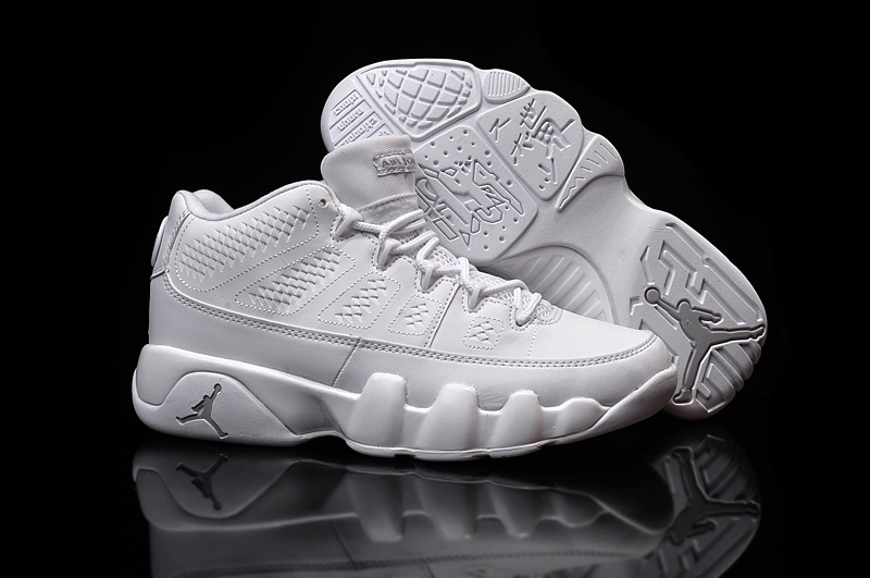 2015 Air Jordan 9 Retro Low 30th All White Shoes