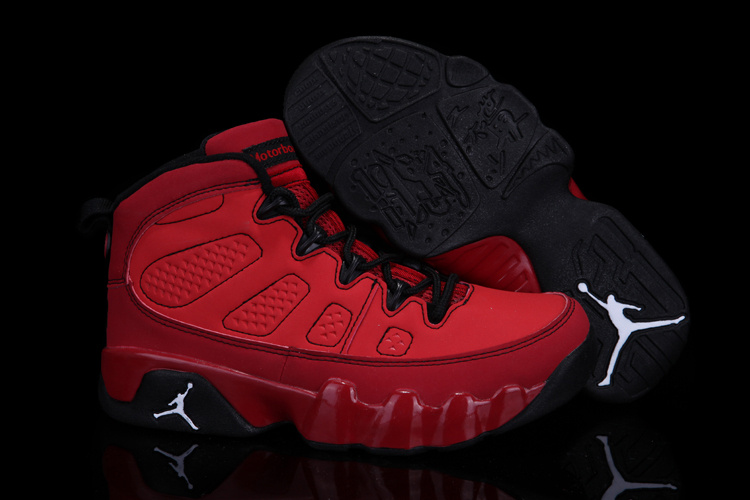 Air Jordan 9 Red Black For Kids - Click Image to Close
