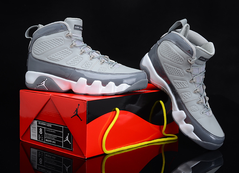 2012 Air Jordan 9 Reissue Grey White Shoes - Click Image to Close