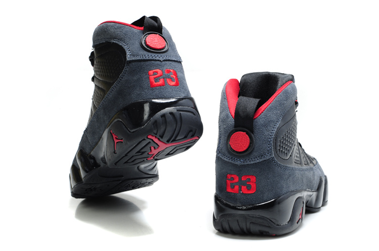 Air Jordan 9 Suede Black Red Shoes