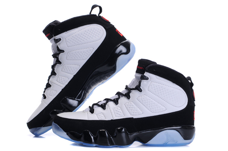 Air Jordan 9 Transparent Sole White Black