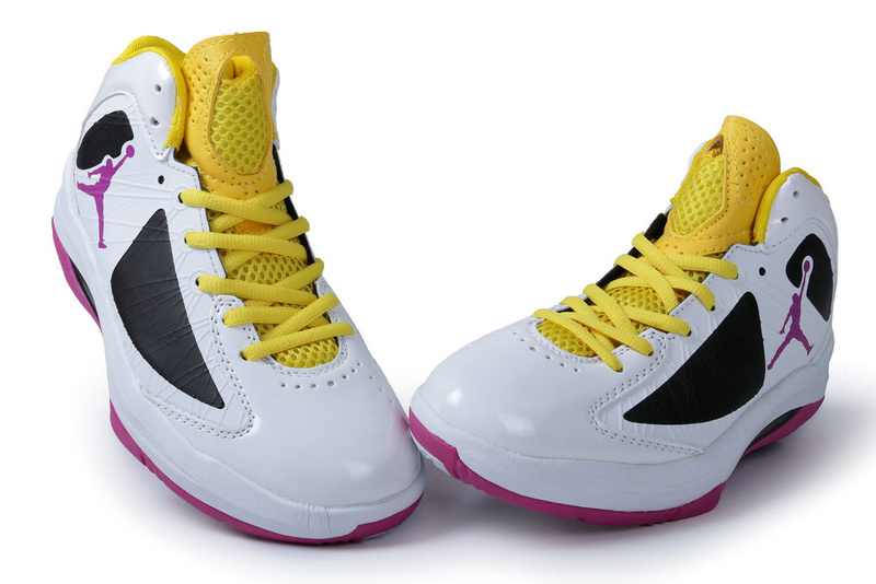 Air Jordan Aero Flight White Black Pink Yellow For Men - Click Image to Close