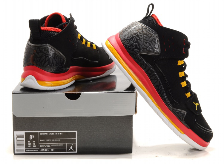 Air Jordan Evolution 85 Black Red Shoes With Original Box - Click Image to Close