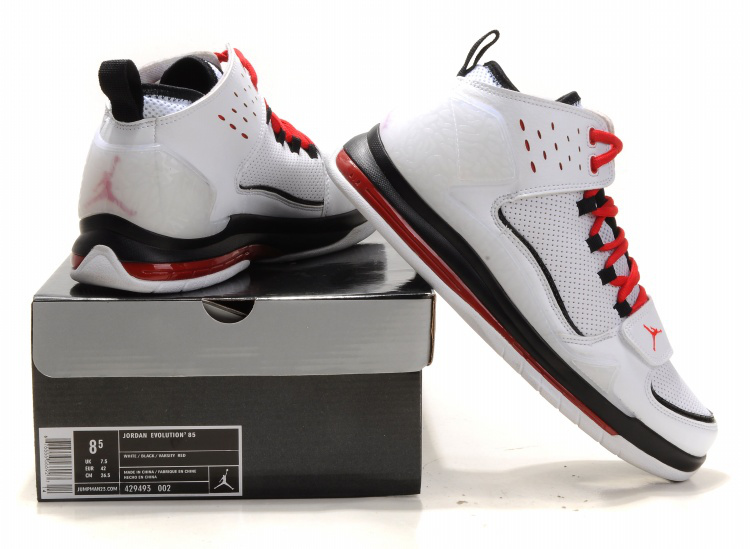 Air Jordan Evolution 85 Black White Black Red Shoes With Brand Quality - Click Image to Close