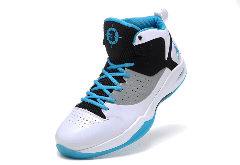 Air Jordan Fly Wade Black White Blue - Click Image to Close