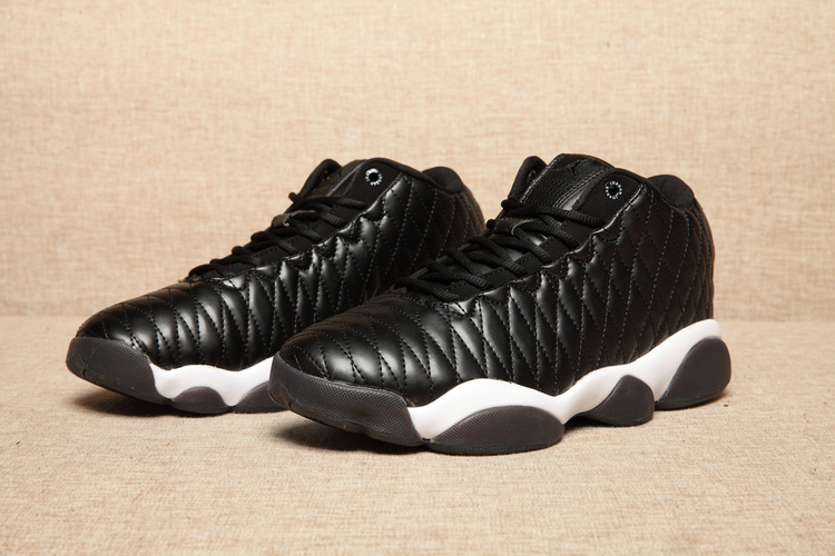 Air Jordan Horizon Low Quilted Black Shoes of AJ13