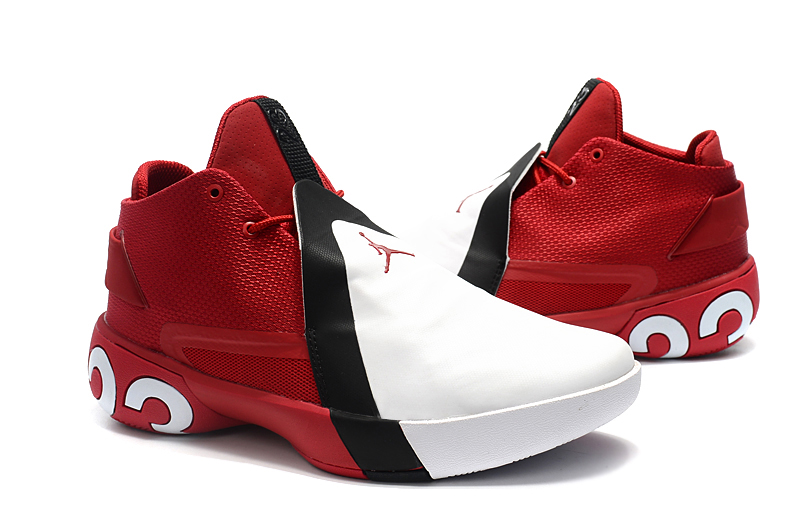 Air Jordan JB 3 White Black Dark Red Shoes - Click Image to Close