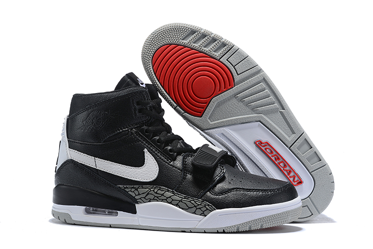 Air Jordan Legacy Black White Grey Shoes - Click Image to Close