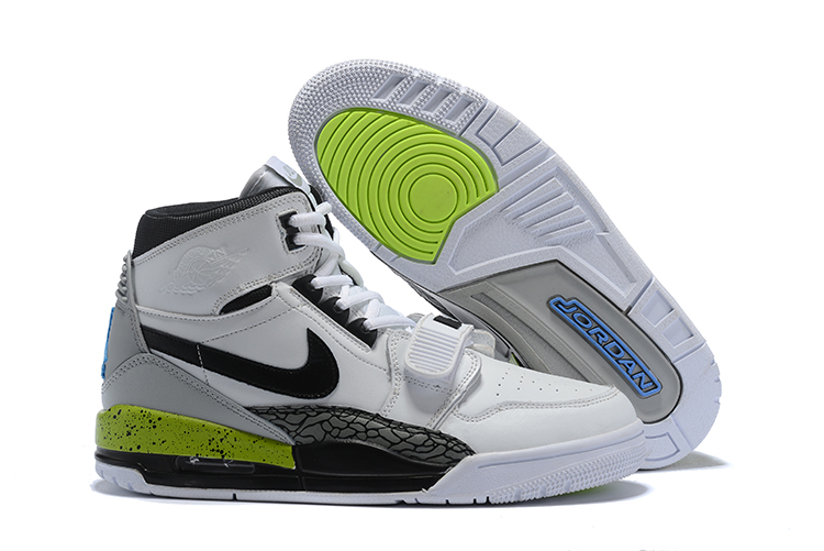 Air Jordan Legacy White Black Green Shoes - Click Image to Close