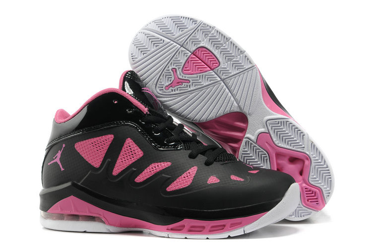 Air Jordan Melo 8 Black Pink White Shoes For Women - Click Image to Close