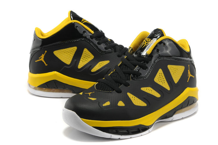 Air Jordan Melo 8 Black Yellow White Shoes For Women