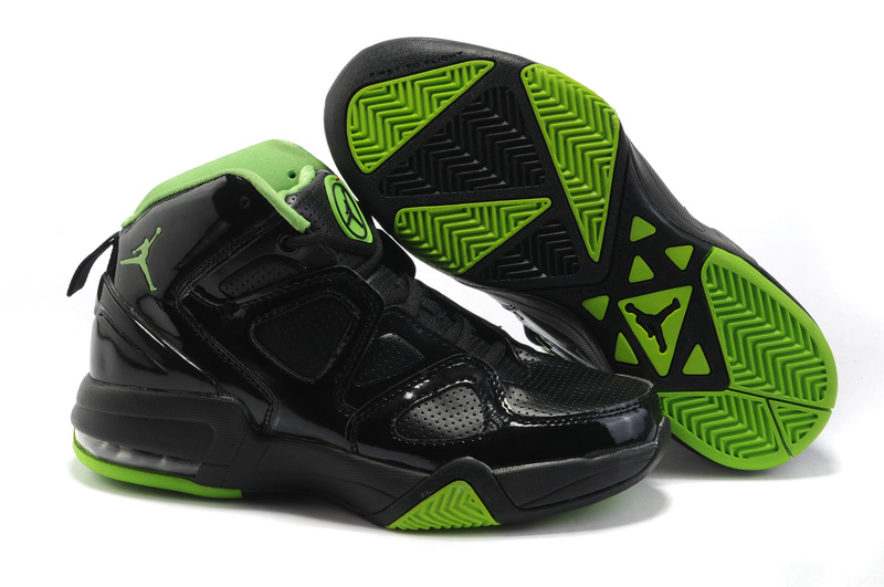 Cheap Air Jordan Old School II Shoes Black Green - Click Image to Close