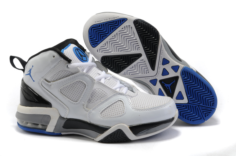 Cheap Real Air Jordan Old School II Shoes White Black Dark Blue - Click Image to Close