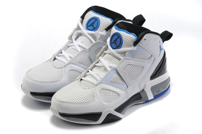 Cheap Real Air Jordan Old School II Shoes White Black Dark Blue - Click Image to Close