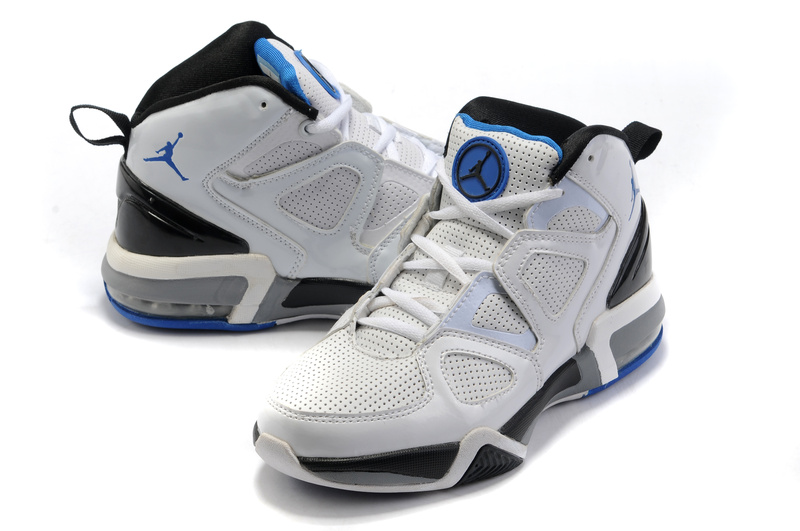 Cheap Real Air Jordan Old School II Shoes White Black Dark Blue - Click Image to Close