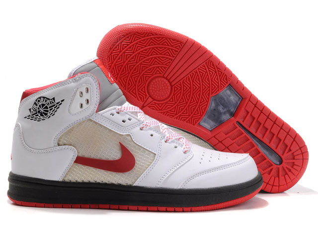 Air Jordan Prime 5 White Black Red - Click Image to Close