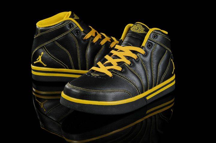 Air Jordan Pro Classic Black Yellow For Women - Click Image to Close