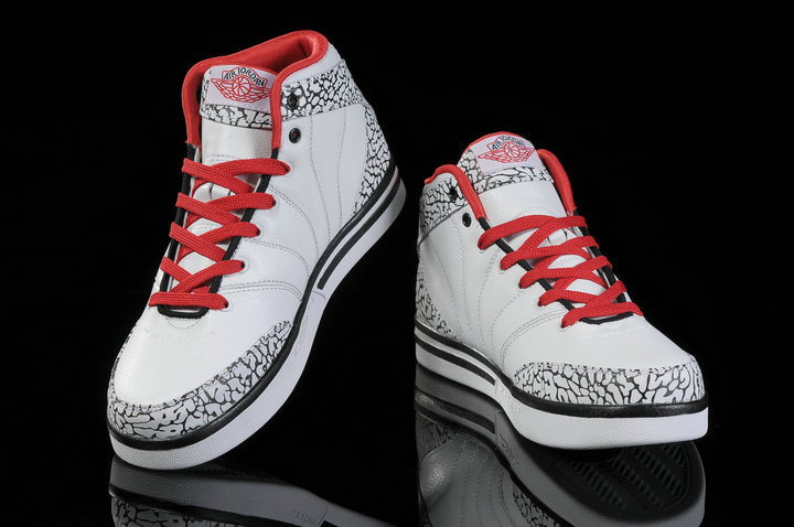 Air Jordan Pro Classic White Red Black Cement For Women