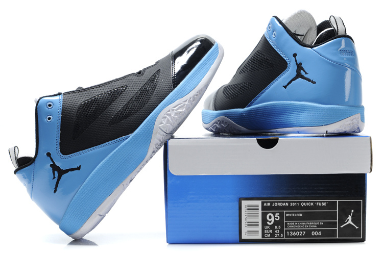 Air Jordan Quick Fuse Shoes Black Blue - Click Image to Close