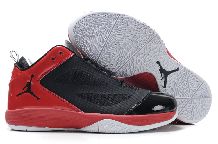 Air Jordan Quick Fuse Shoes Black Red - Click Image to Close