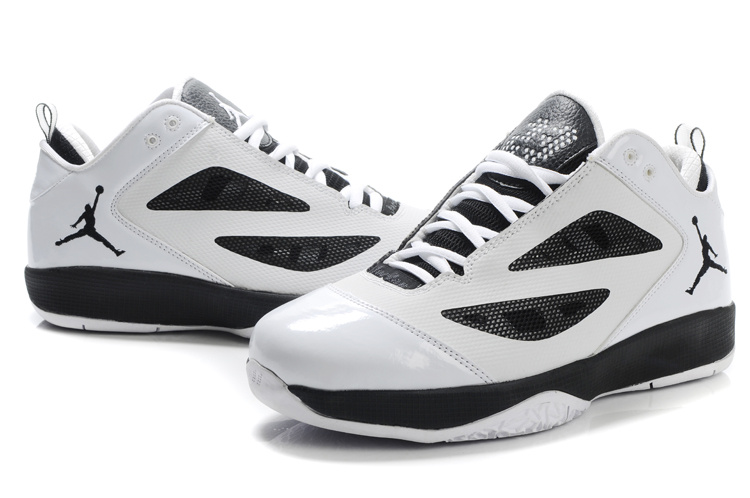 Air Jordan Quick Fuse Shoes White Black Logo - Click Image to Close