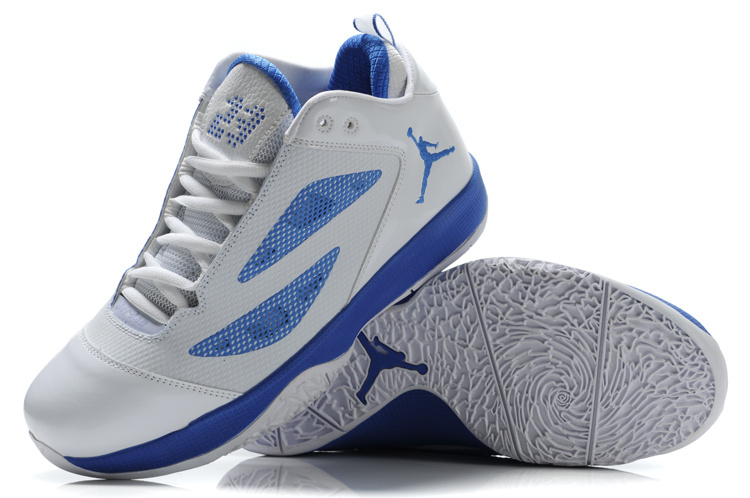 Air Jordan Quick Fuse Shoes White Blue - Click Image to Close